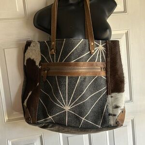 MYRA BAG LEATHER WEEKENDER FASHION LEATHER LARGE HANDBAG